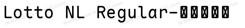 Lotto NL Regular字体转换